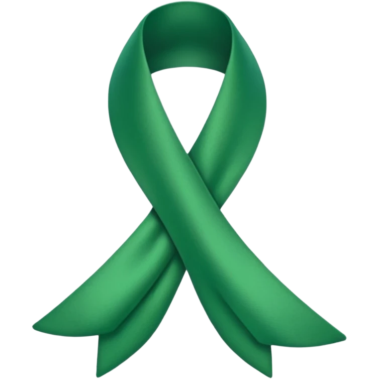 green cancer ribbon emoji
