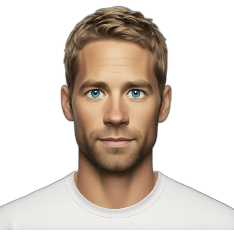 actor paul walker blue eyes with a t-shirt on emoji