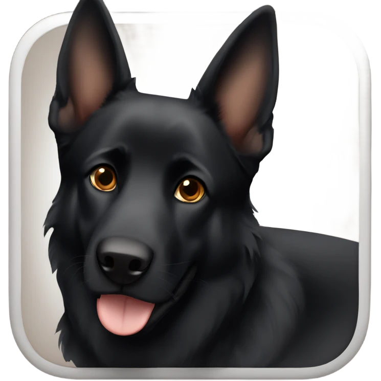 Black German Shepard with brown eyes emoji