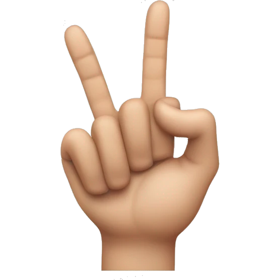 Thumb and index finger coming together to make a circle with three fingers up behind spread emoji