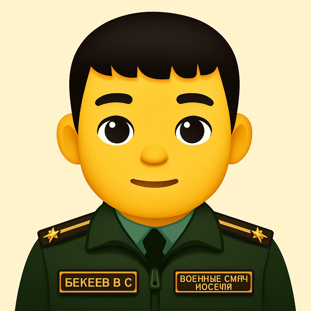 Chinese man in military uniform, emoji style, based on the reference image emoji