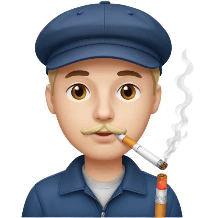Göz vuruma başınada papaq ağzın da siqaret emoji