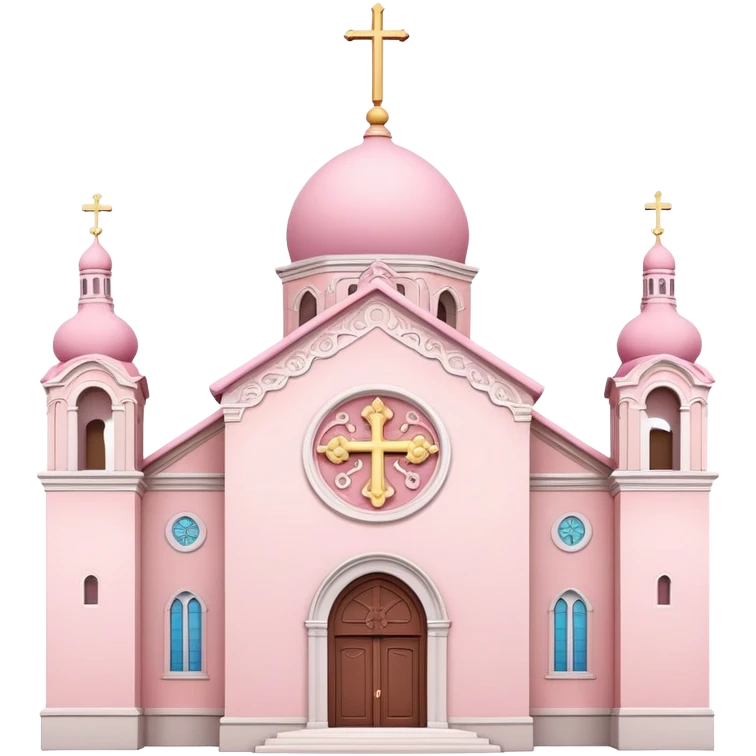 Pink Christian church emoji