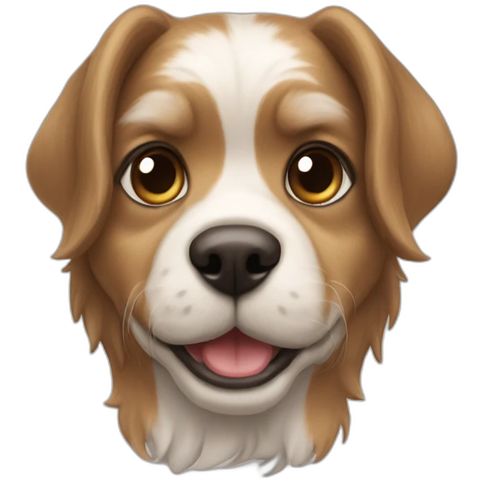 Petit chien qui rie emoji