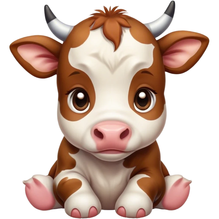 sad baby cow giving puppy dog eyes emoji