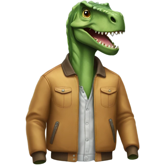 Dinosaur with jacket on  emoji