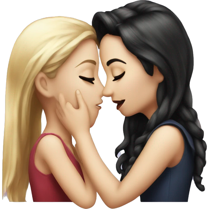 Bella and Alice from twilight kissing emoji