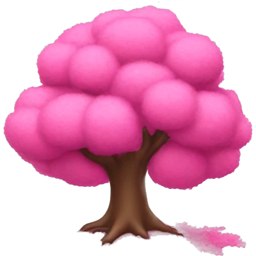 Pink tree emoji