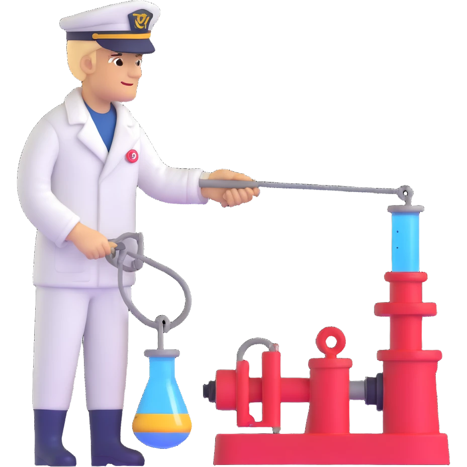 Complete process from sailor at winch pulling up sample, transferring to lab, and scientists analyzing marine sediments emoji