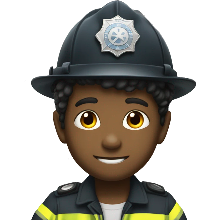 un niño bombero emoji