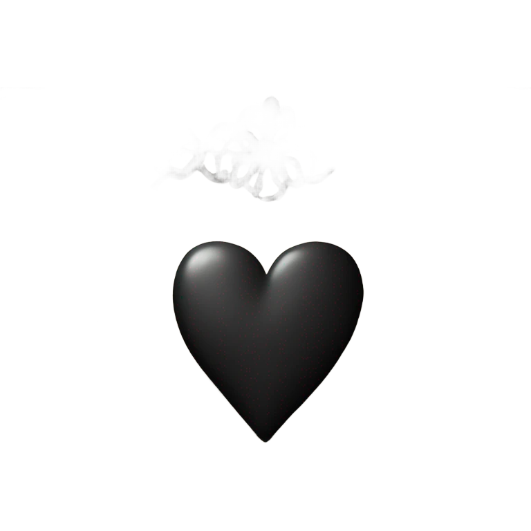vintage valentine’s day card black emoji