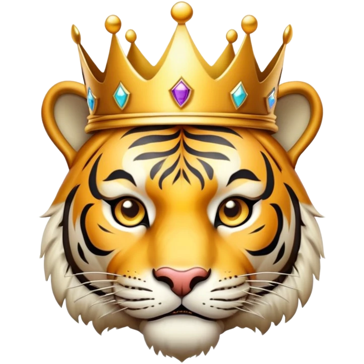 tiger face with crown VIP for Twitch emote emoji