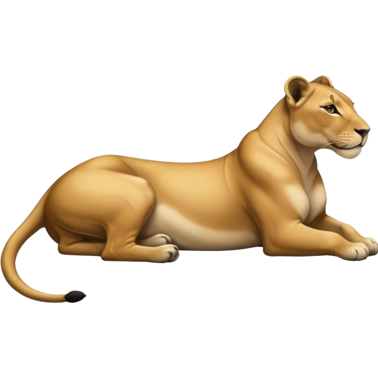 a lioness's silhouette laying down emoji