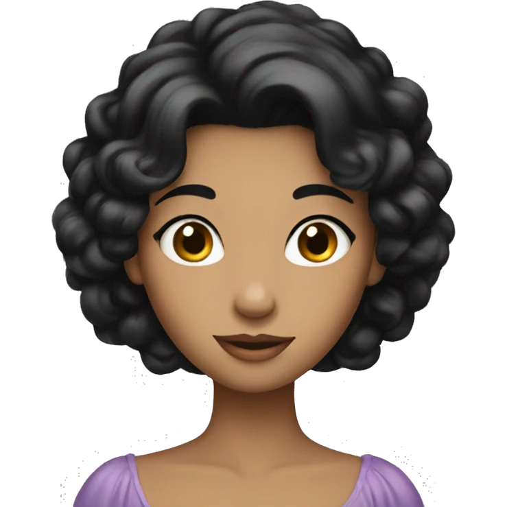 Princess with black hair  emoji