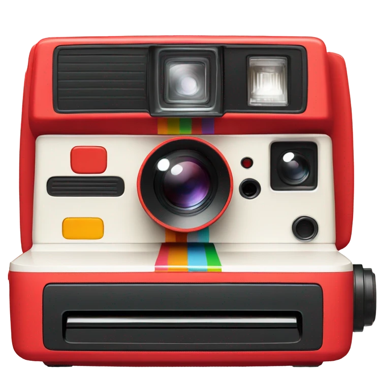 Polaroid red emoji