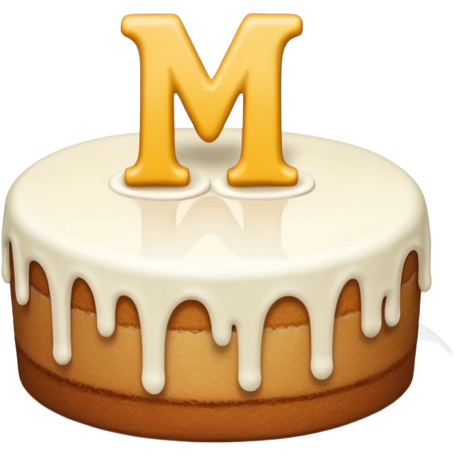 I want a cake with the letters: M & H on it  emoji