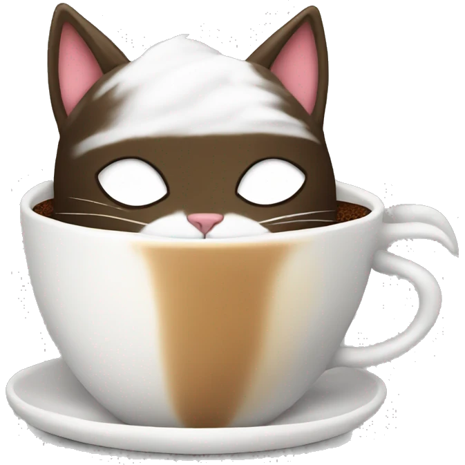 Cup of coffee with cat on it  emoji