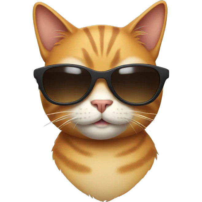 Cat with sunglasses emoji