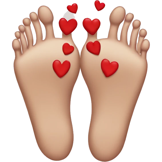 Feet with hearts  emoji