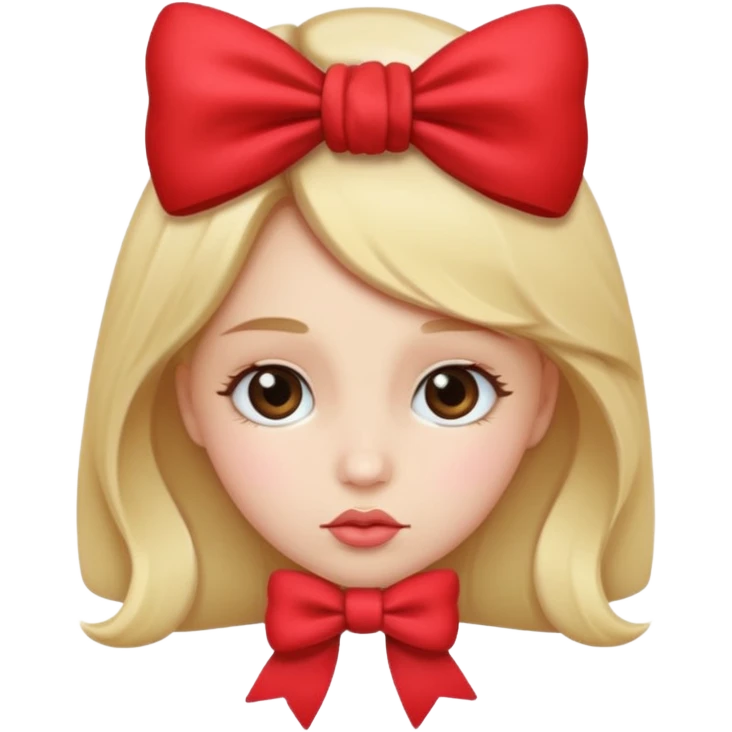 Kissy face with a bow  emoji