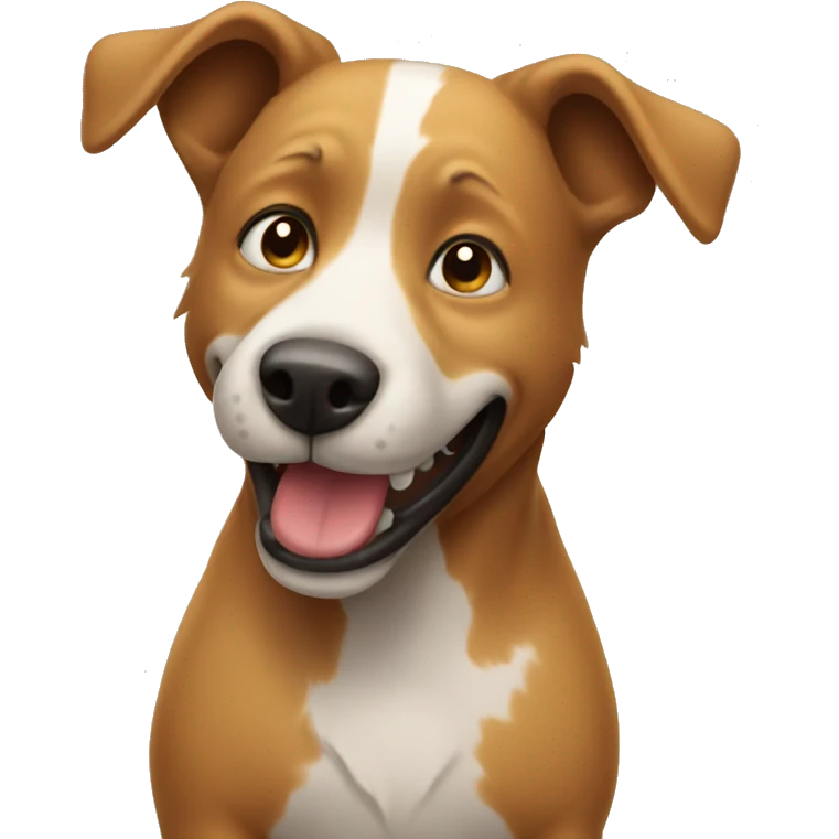 One dog play soccer emoji