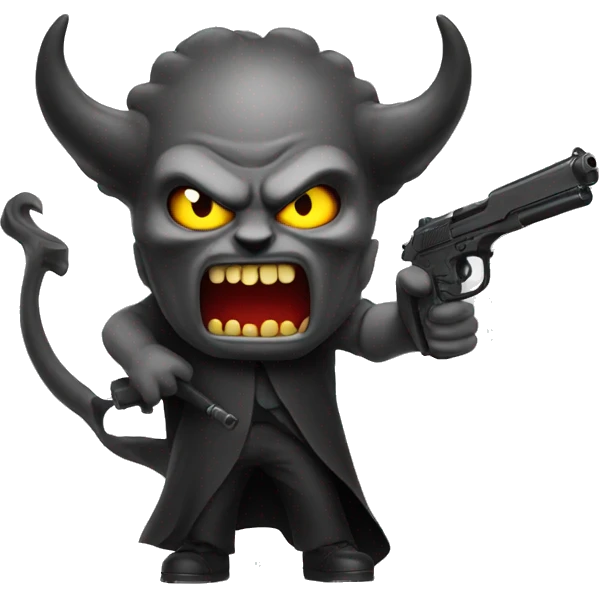 demon with a gun emoji