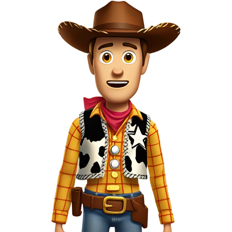 Shocked woody emoji