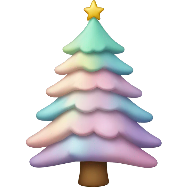 Pastel Christmas tree emoji