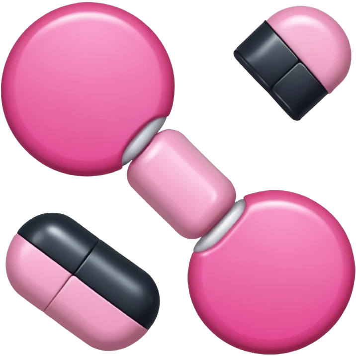 pink and white medications emoji