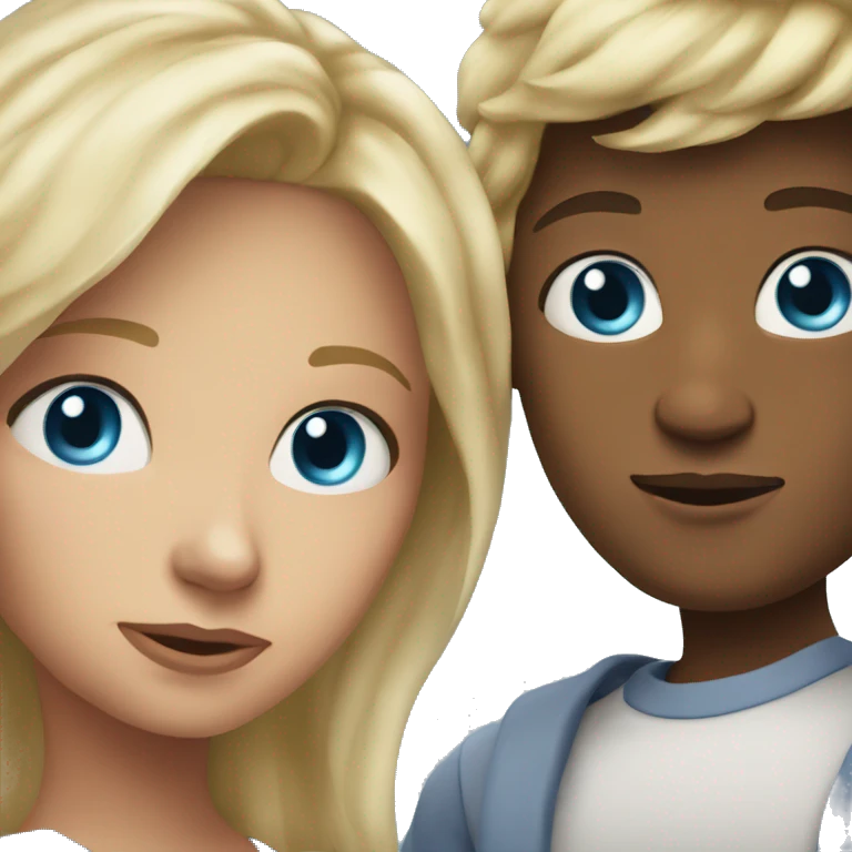 mother and son blonde blue eyes emoji