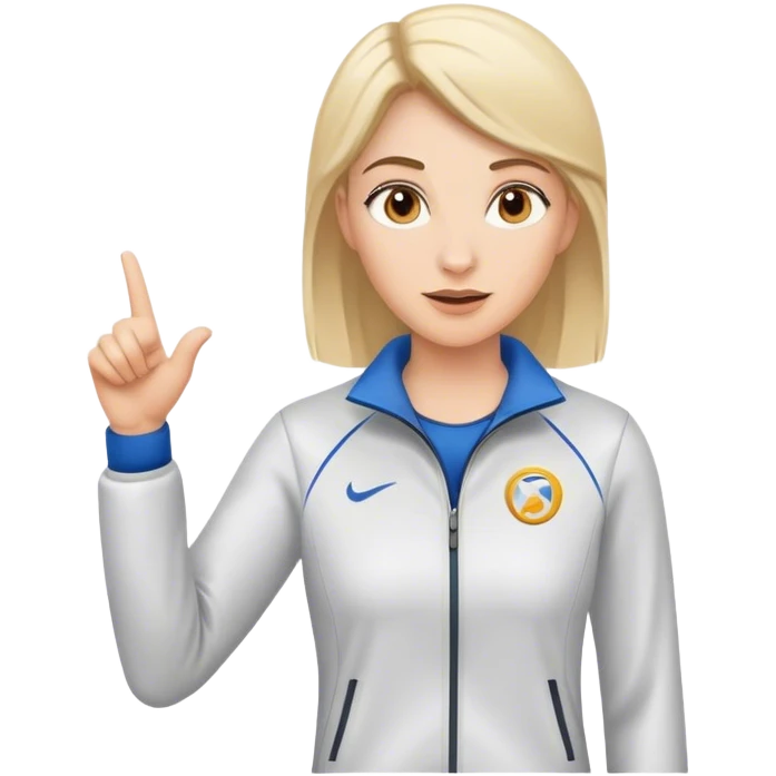 female sport coach giving directions emoji