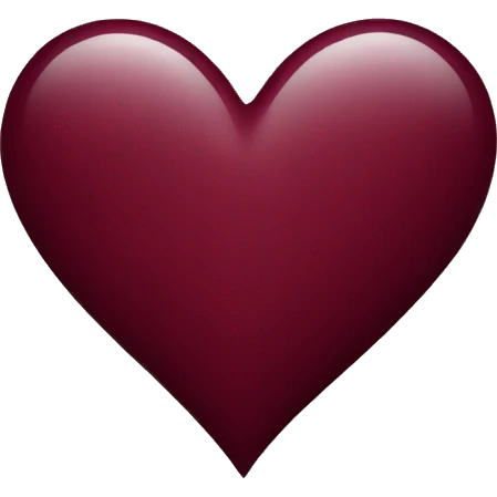 Burgundy heart  emoji