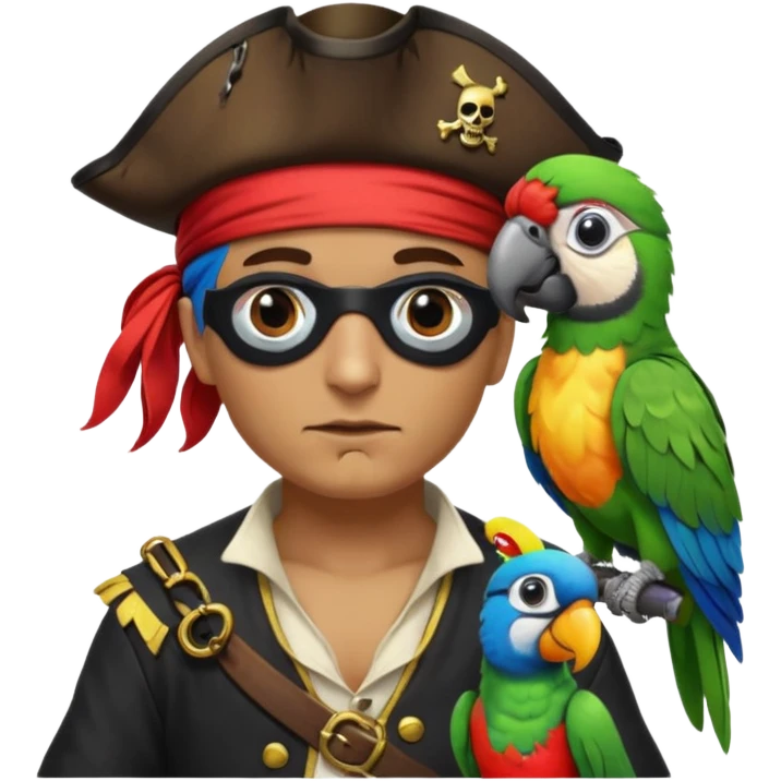 pirate and parrot emoji