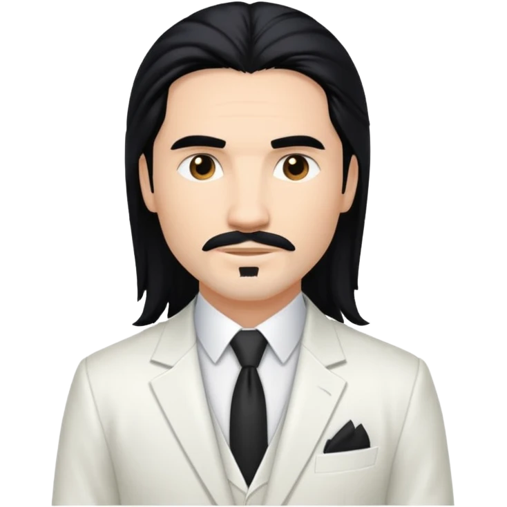 Kevin Richardson with white suit, long black hair emoji