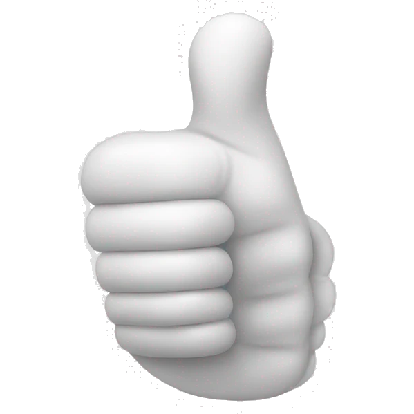 a white glove thumbs up emoji