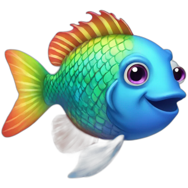 Rainbow fish emoji