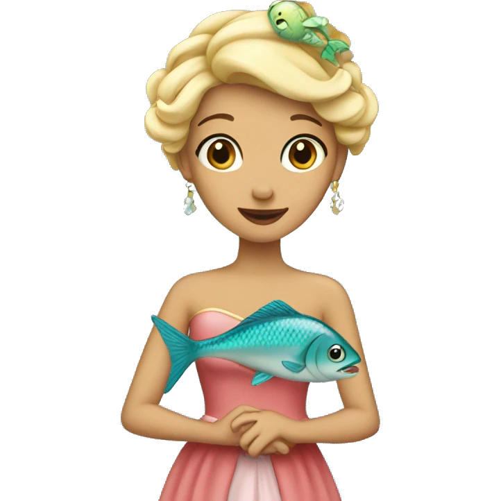 Princess with fish emoji