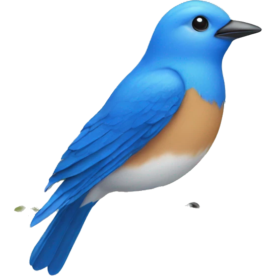 Blue bird emoji