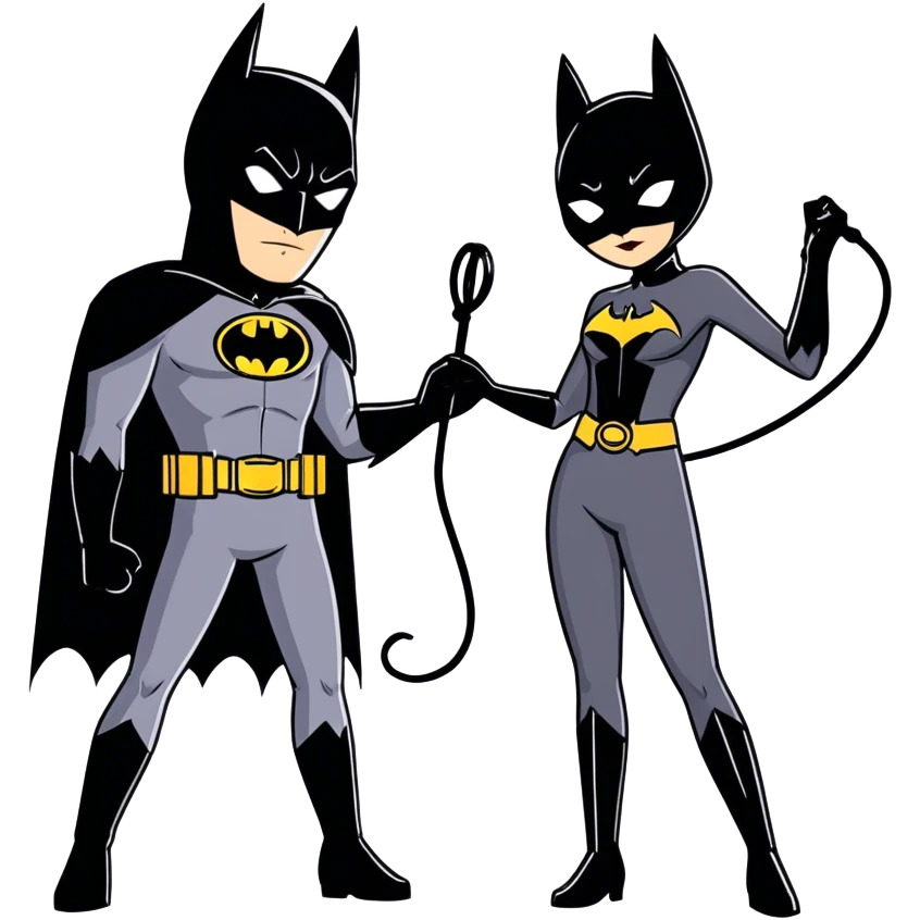 Batman and catwoman emoji