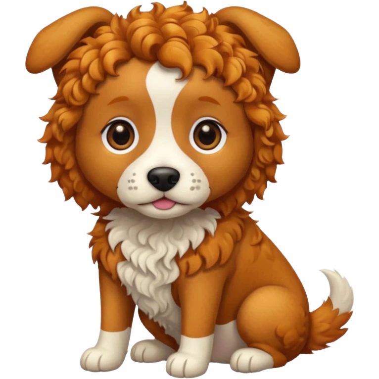 ginger curly dog emoji