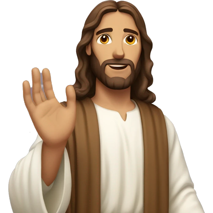 Jesus Holding my hand emoji