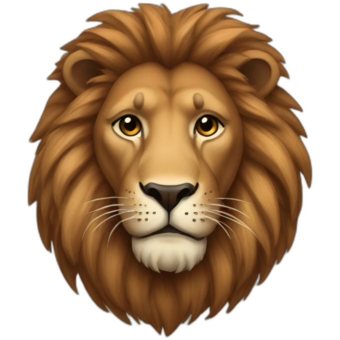 Brown lion emoji