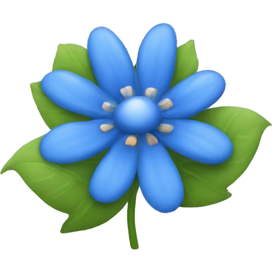 Blue flower  emoji