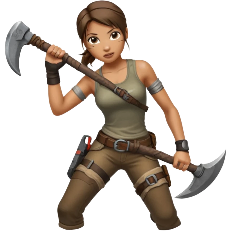 lara croft climbing axe emoji