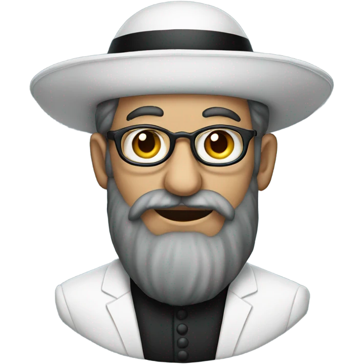 formal portrait of a man dressed as a rabbi emoji