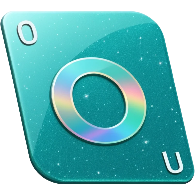 Teal Glittery uno reverse card that says no u in the middle emoji