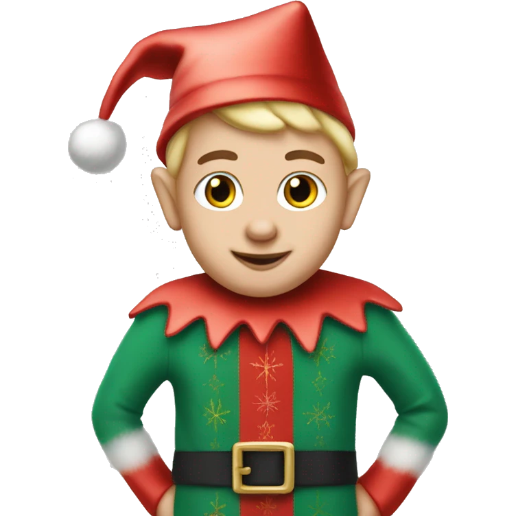 White skin Elf on the shelf emoji