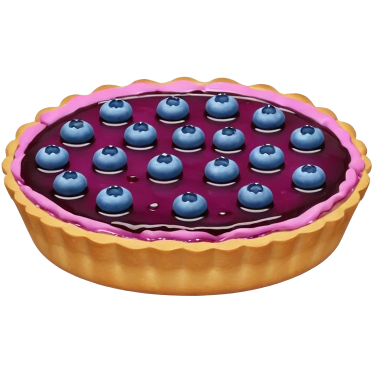 Make an emoji of a blueberry tart (small) that's broken off a bit so you can see the blueberry jam emoji