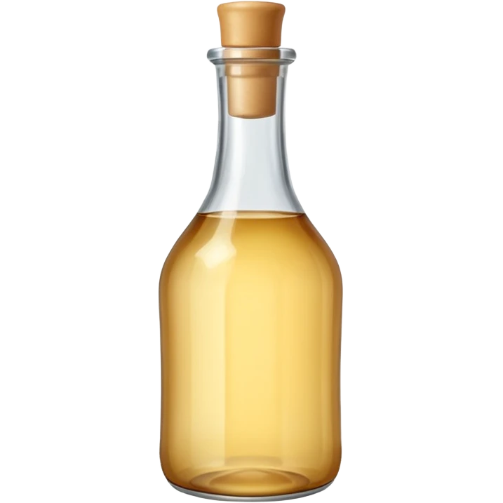 clear vinegar bottle with subtle golden tint. emoji