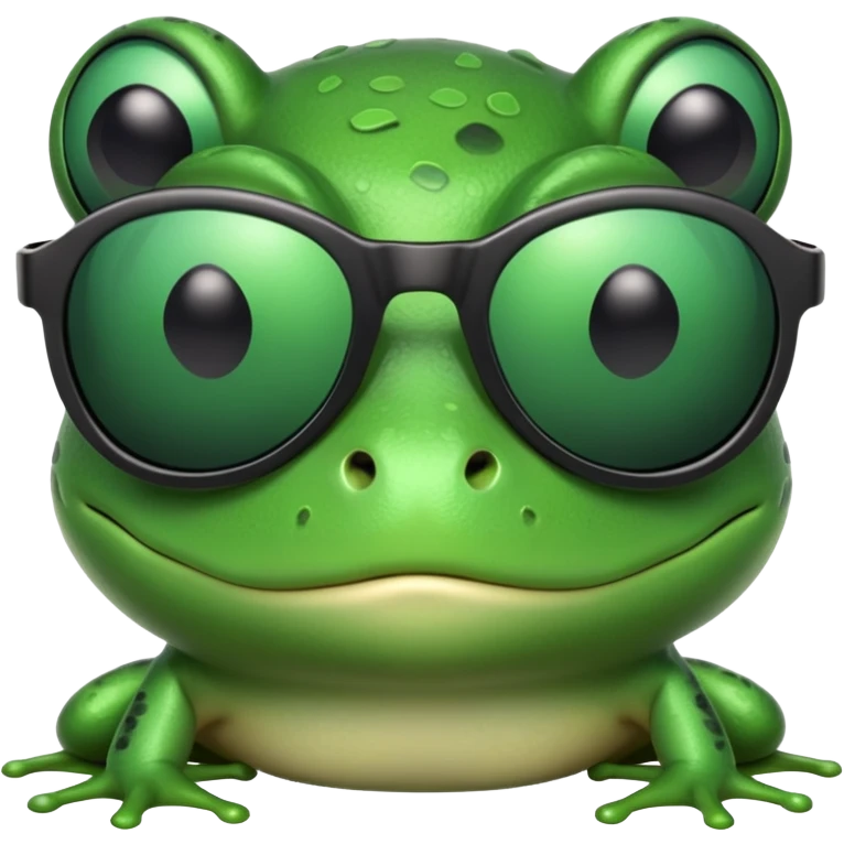Frog with sunglasses  emoji